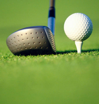 Golf Club near golf ball